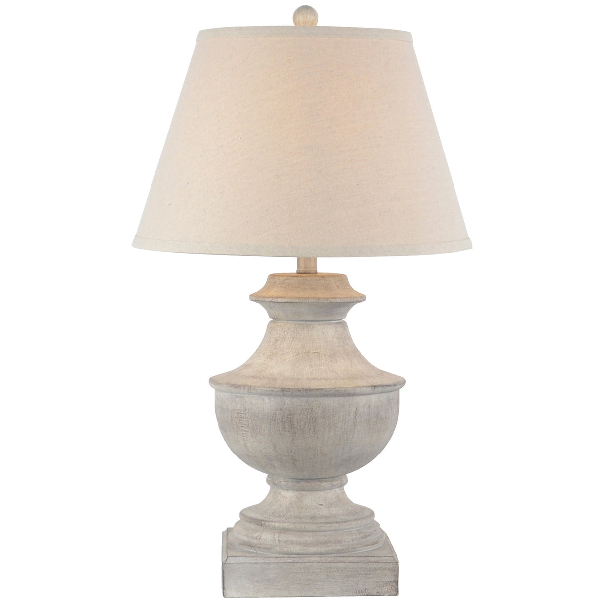 Beige Linen Shade Table Lamp With Wooden Base - Montara