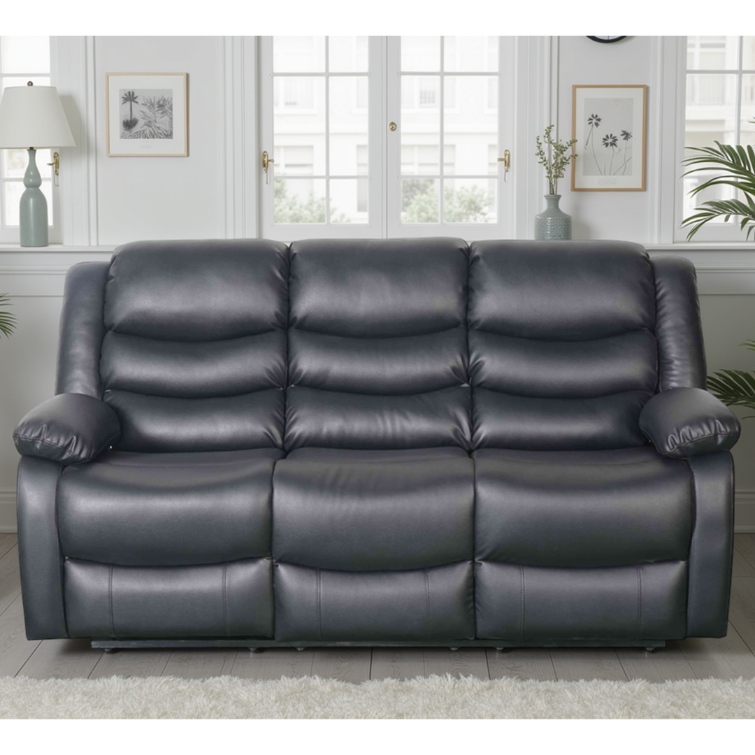 Bonded Leather 3 Seater Sofa Manual Recliner - Conrad | Cozy Furniture ...