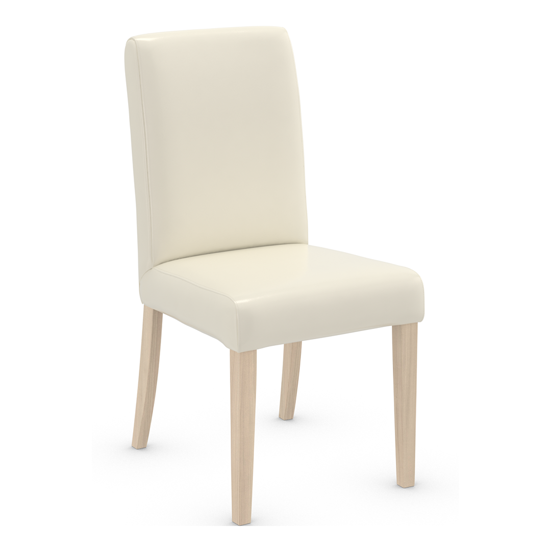 Bonded Leather Dining Chair With Light Oak Wooden Legs - Farnley