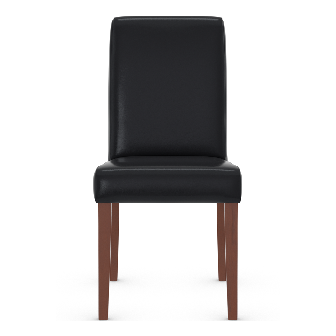 Bonded Leather Dining Chair With Walnut Wooden Legs - Farnley