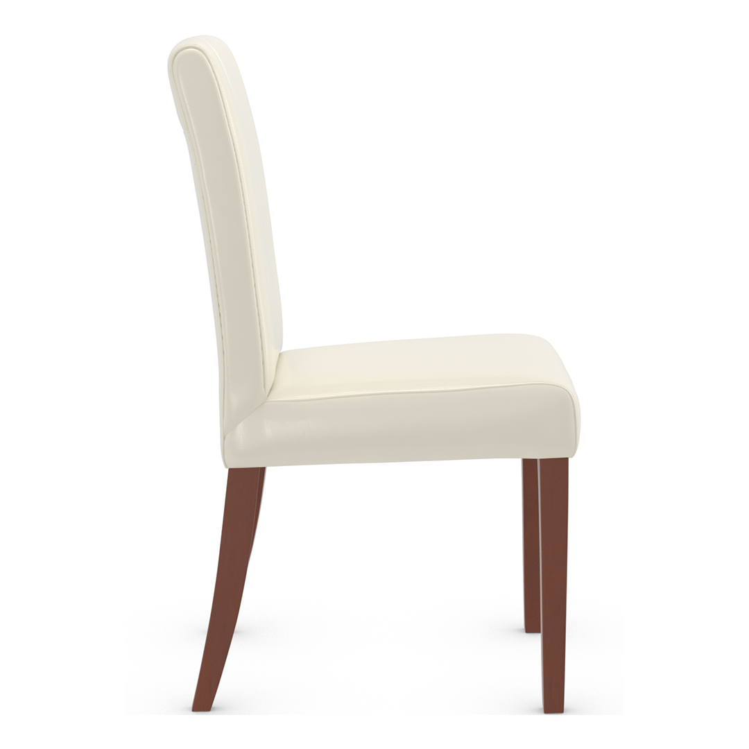Bonded Leather Dining Chair With Walnut Wooden Legs - Farnley
