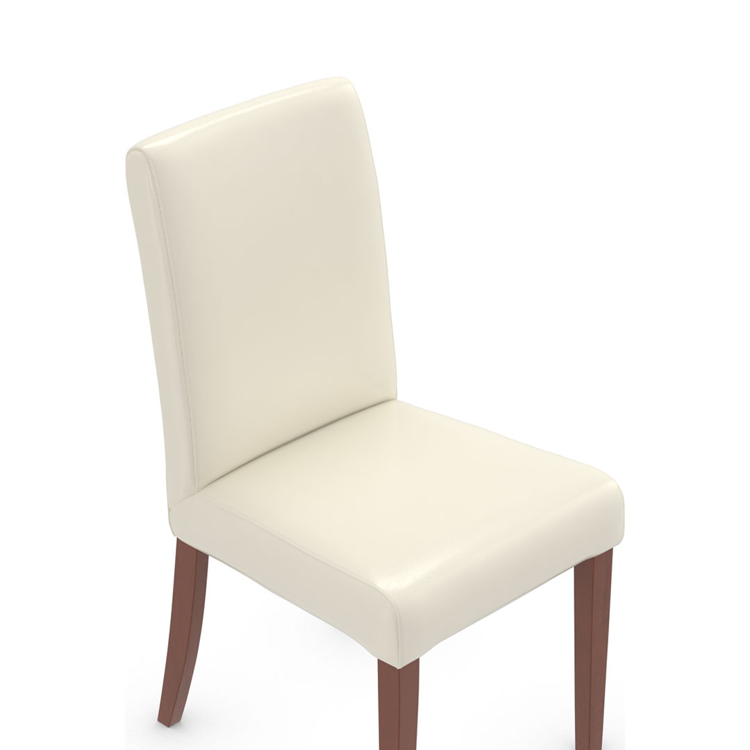 Bonded Leather Dining Chair With Walnut Wooden Legs - Farnley