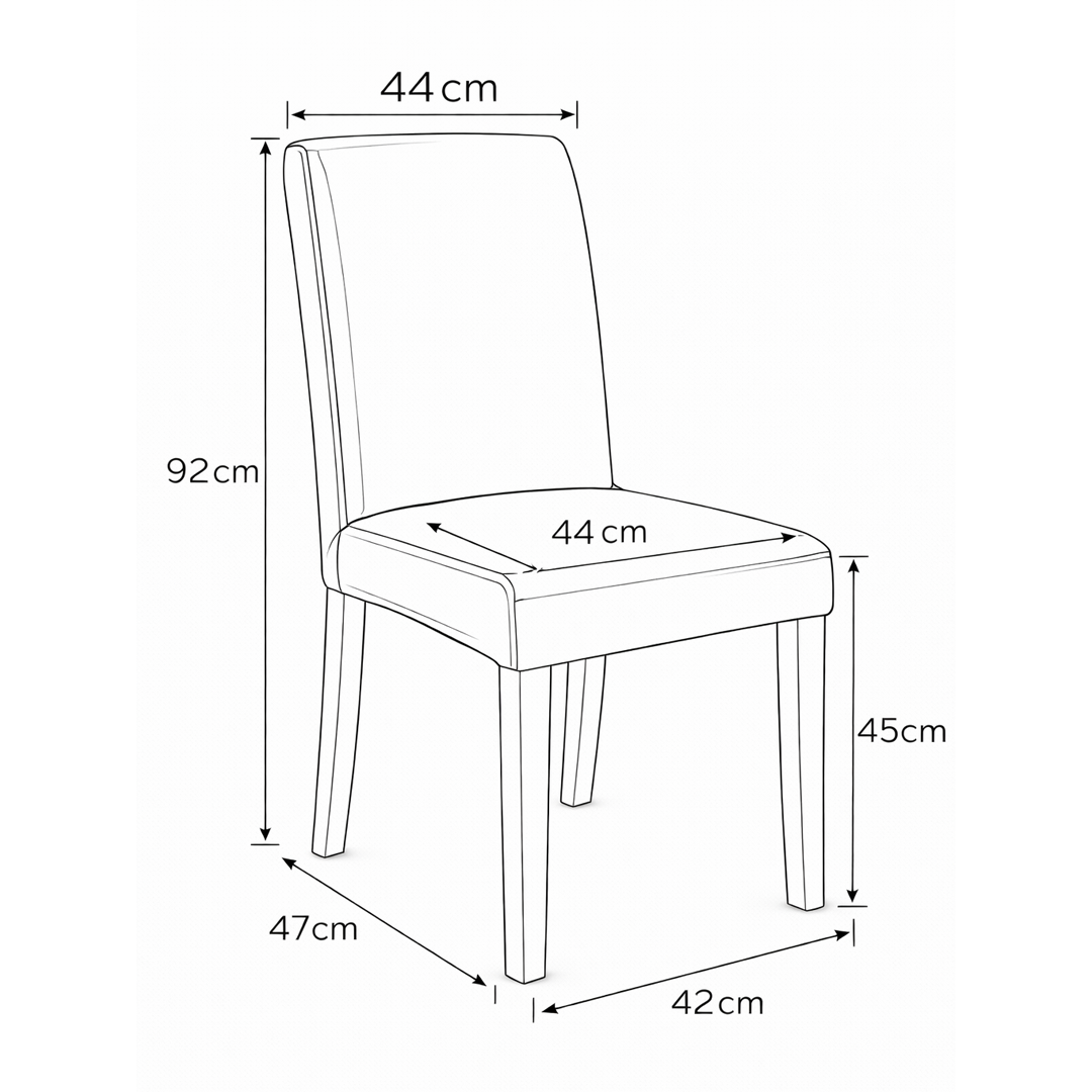 Bonded Leather Dining Chair With Walnut Wooden Legs - Farnley