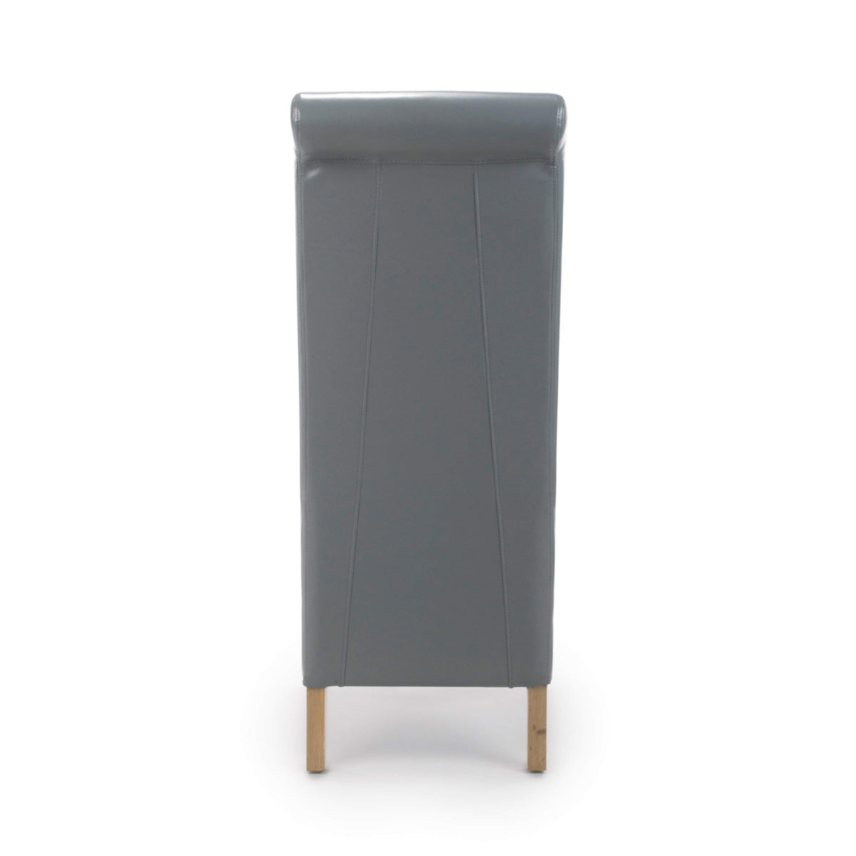 Bonded Leather Dining Chairs in Set Of 2 With Roll Back - Krista