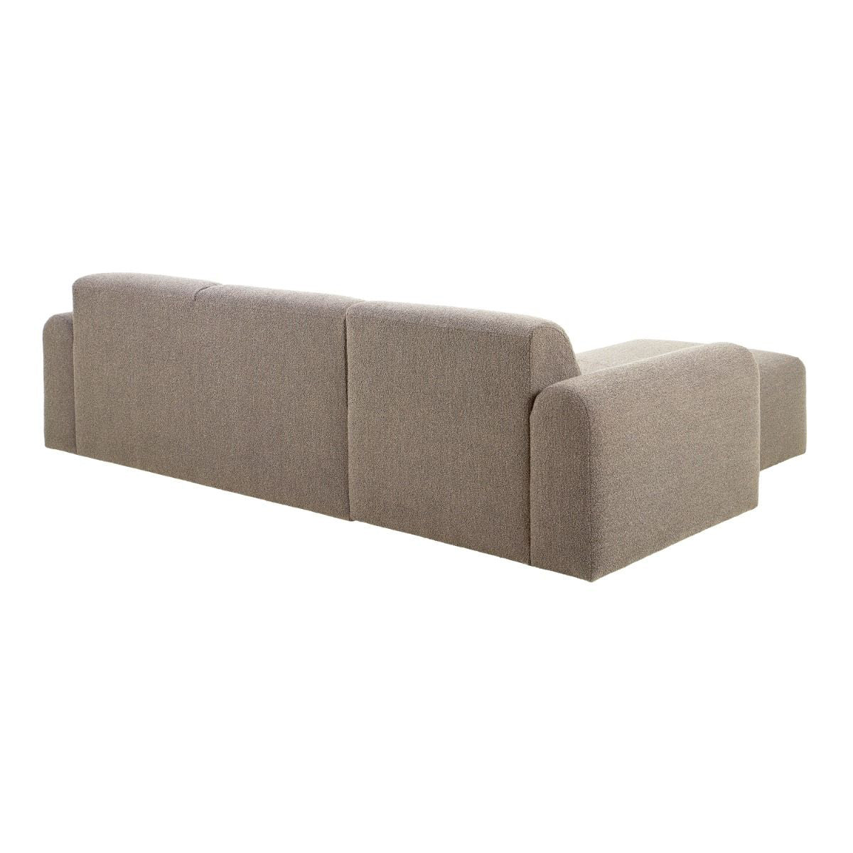 Boucle Fabric 2 Seater Chaise Longue Sofa Facing Left Handed - Midfield