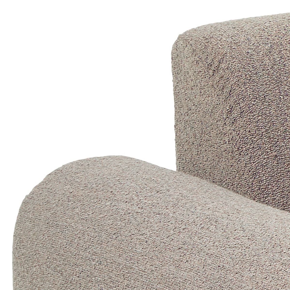 Boucle Fabric 2 Seater Chaise Longue Sofa Facing Left Handed - Midfield