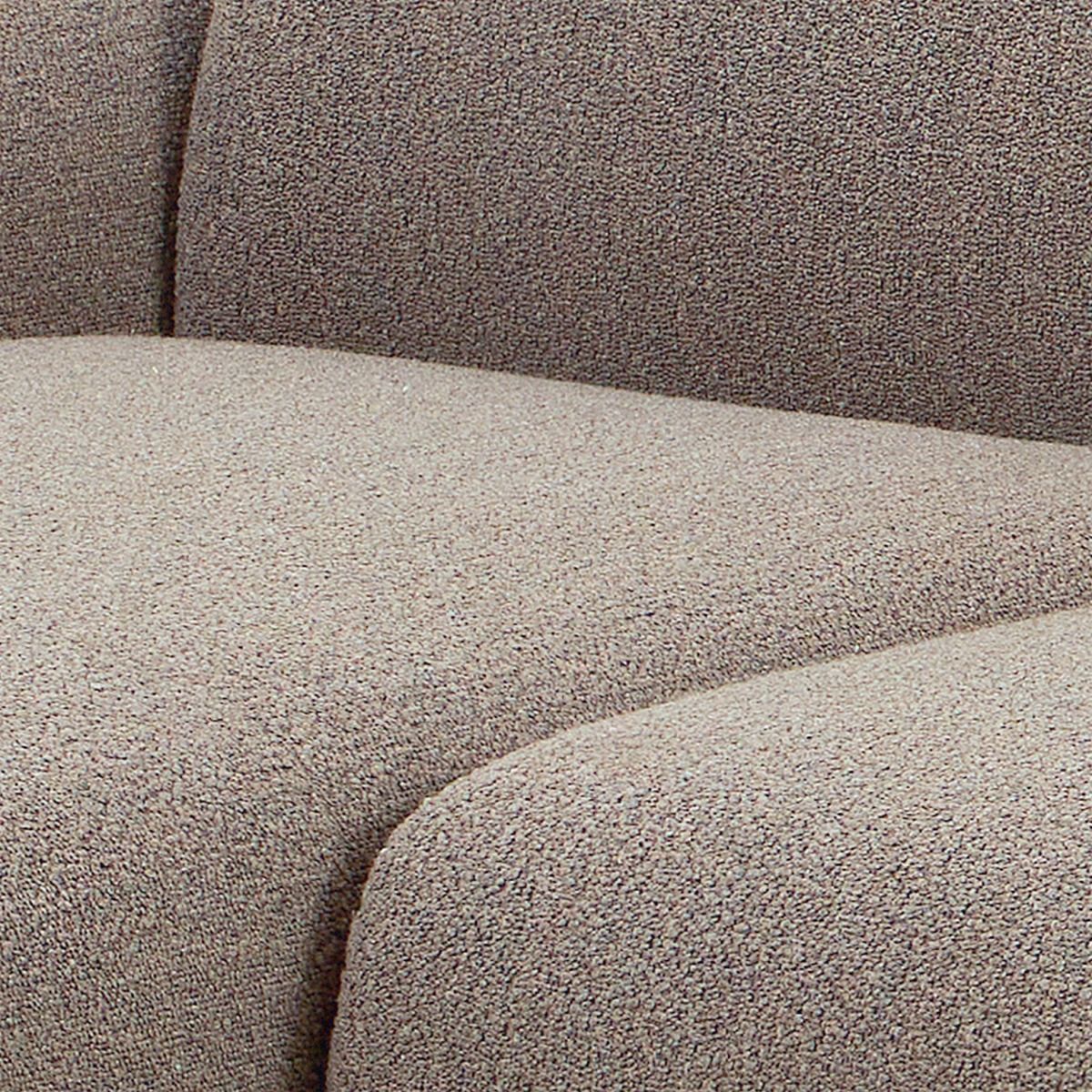 Boucle Fabric 2 Seater Chaise Longue Sofa Facing Left Handed - Midfield