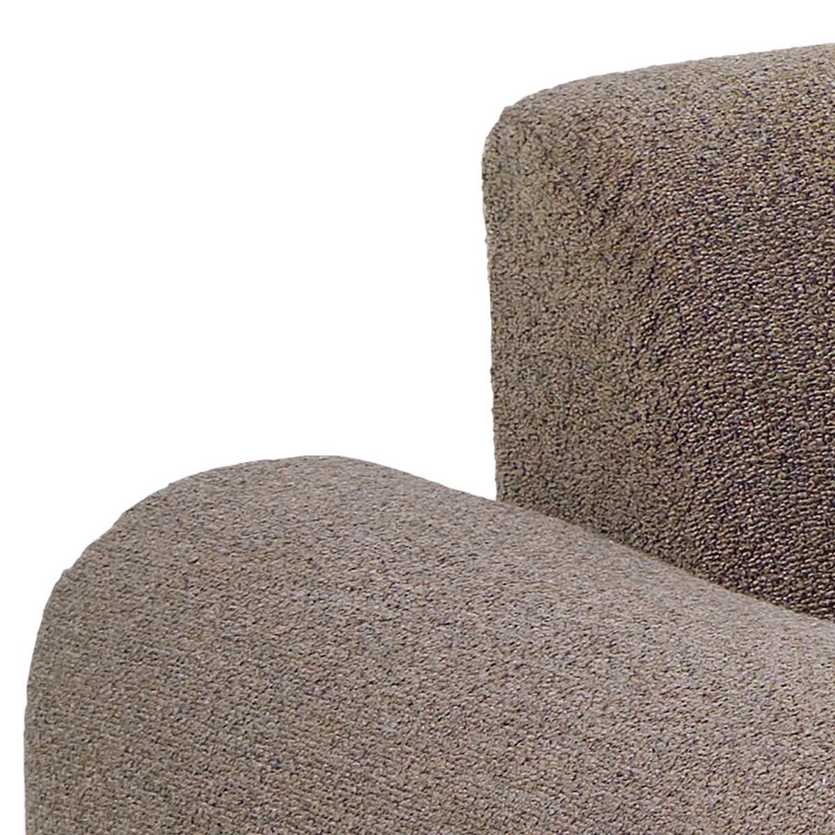 Boucle Fabric 2 Seater Chaise Longue Sofa Facing Left Handed - Midfield