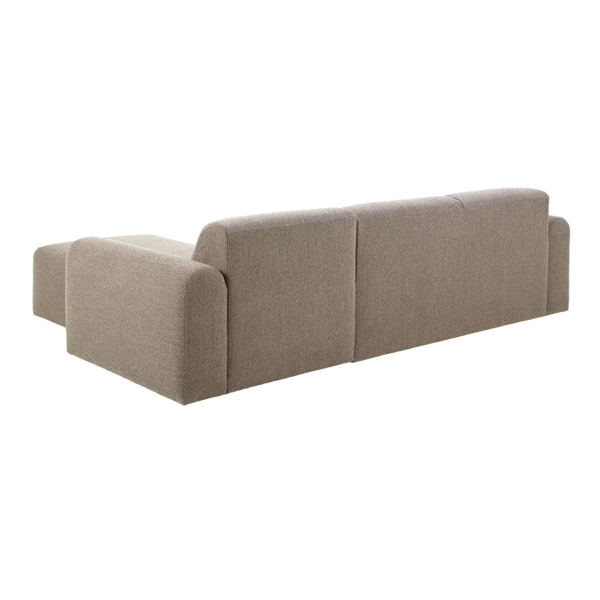 Boucle Fabric 2 Seater Chaise Longue Sofa Facing Right Handed - Midfield