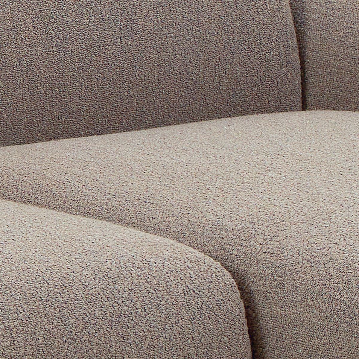 Boucle Fabric 2 Seater Chaise Longue Sofa Facing Right Handed - Midfield