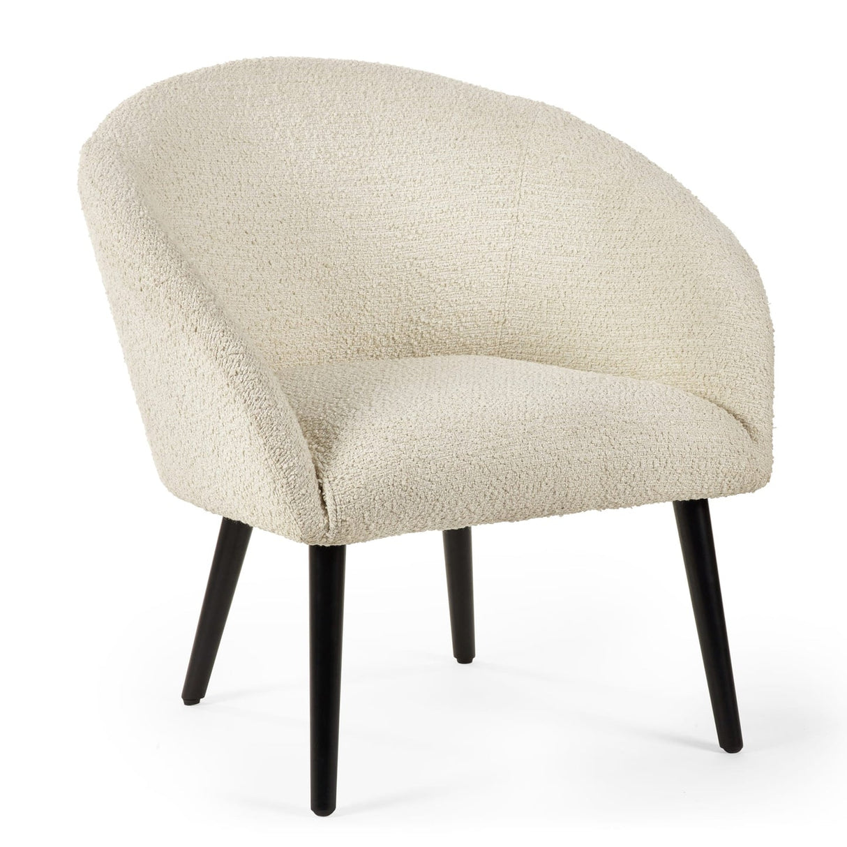 Boucle Fabric Accent Chair - Amari