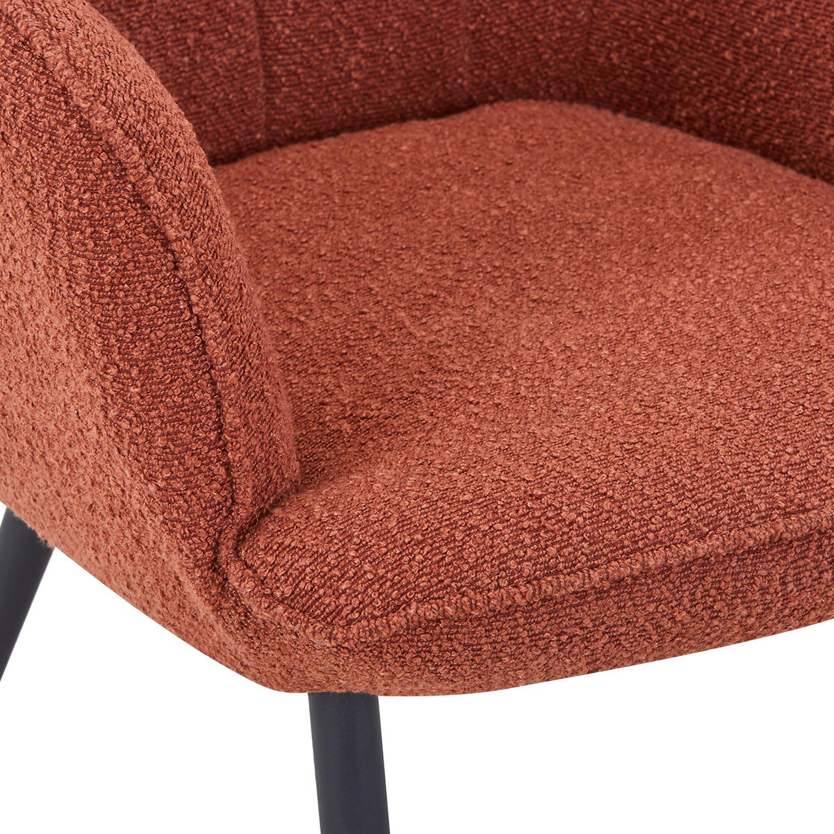Boucle Fabric Armchair With Footstool - Paris