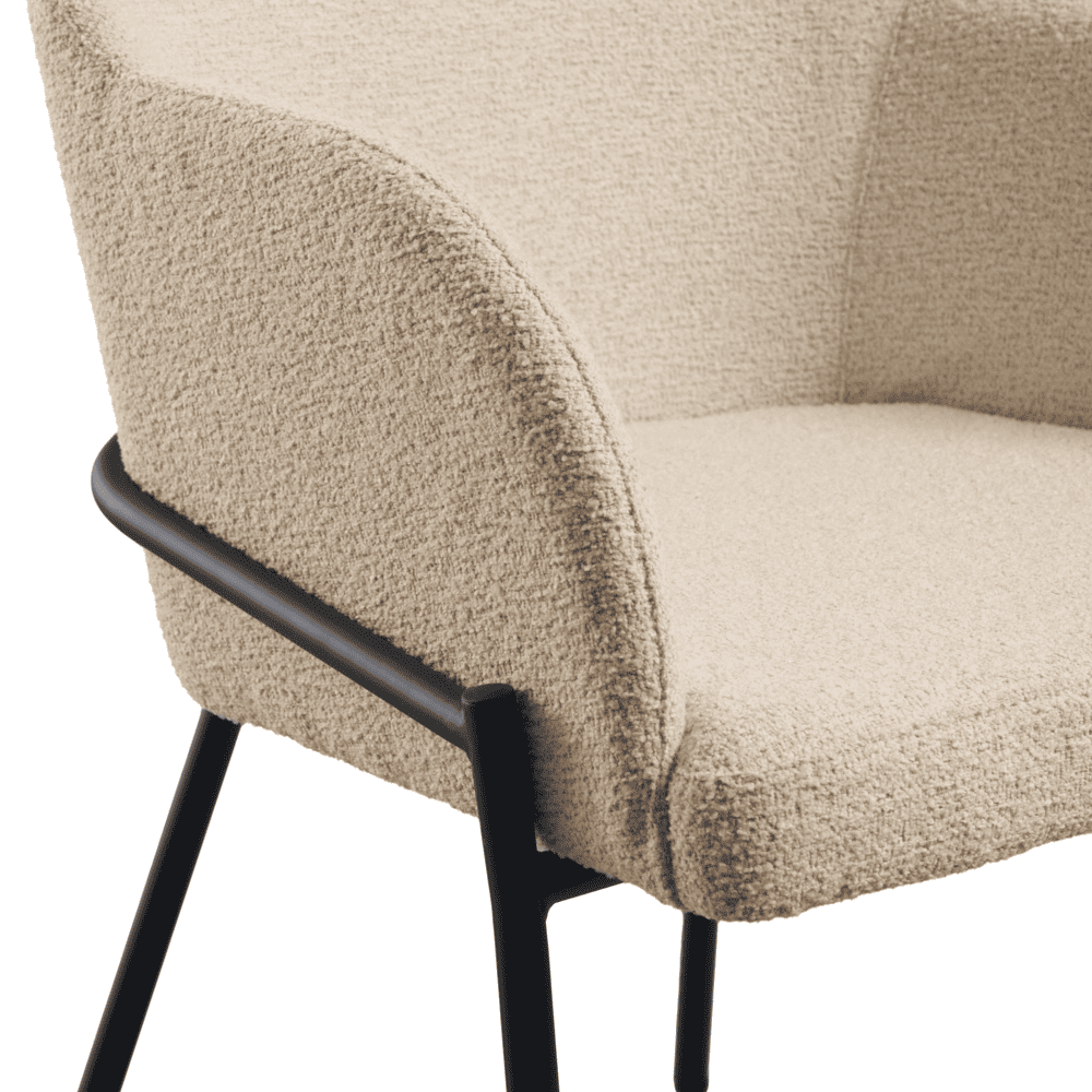 Boucle Fabric Armchair - Westbury
