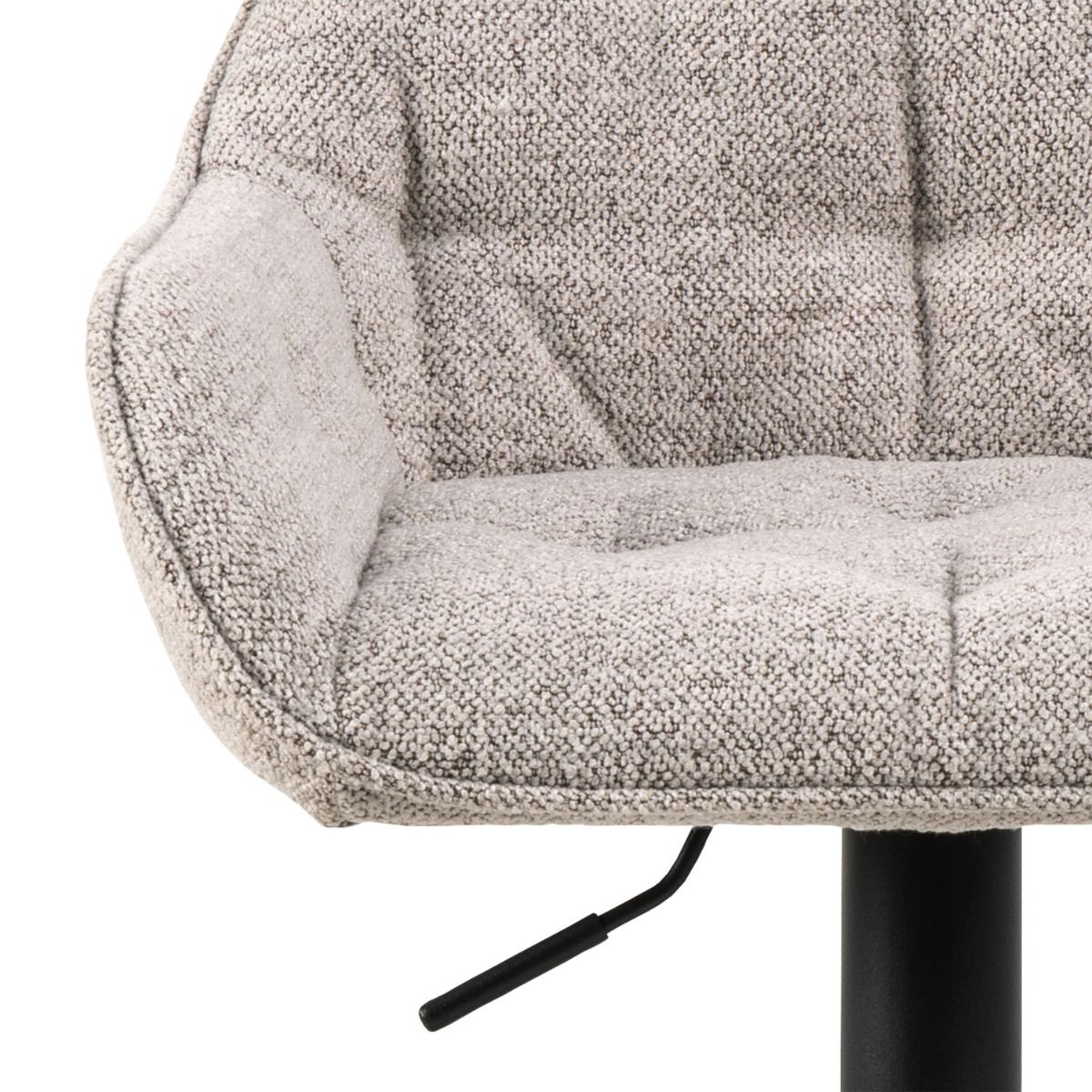 Boucle Fabric Bar Stools in Set Of 2 With Gas-Lift And Swivel Function - Brooke