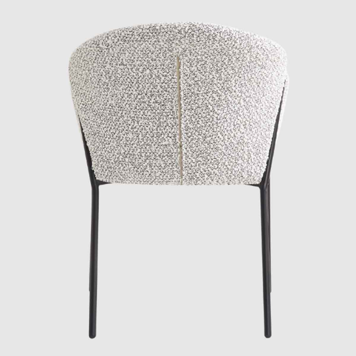 Boucle Fabric Dining Chairs 55cm Wide in Set Of 2 - Petal