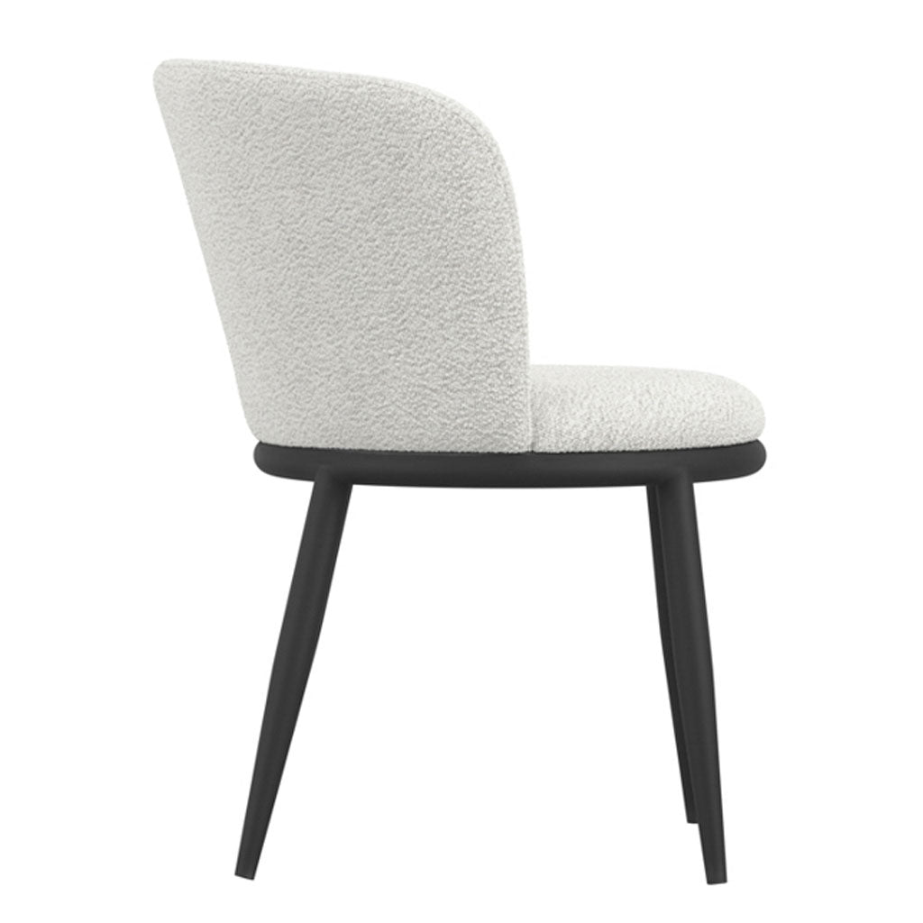 Boucle Fabric Dining Chairs in Set Of 2 - Nova