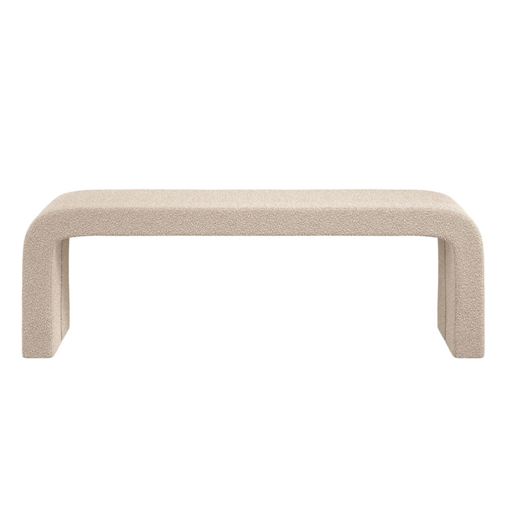 Boucle Fabric Hallway Seating Bench - Ren