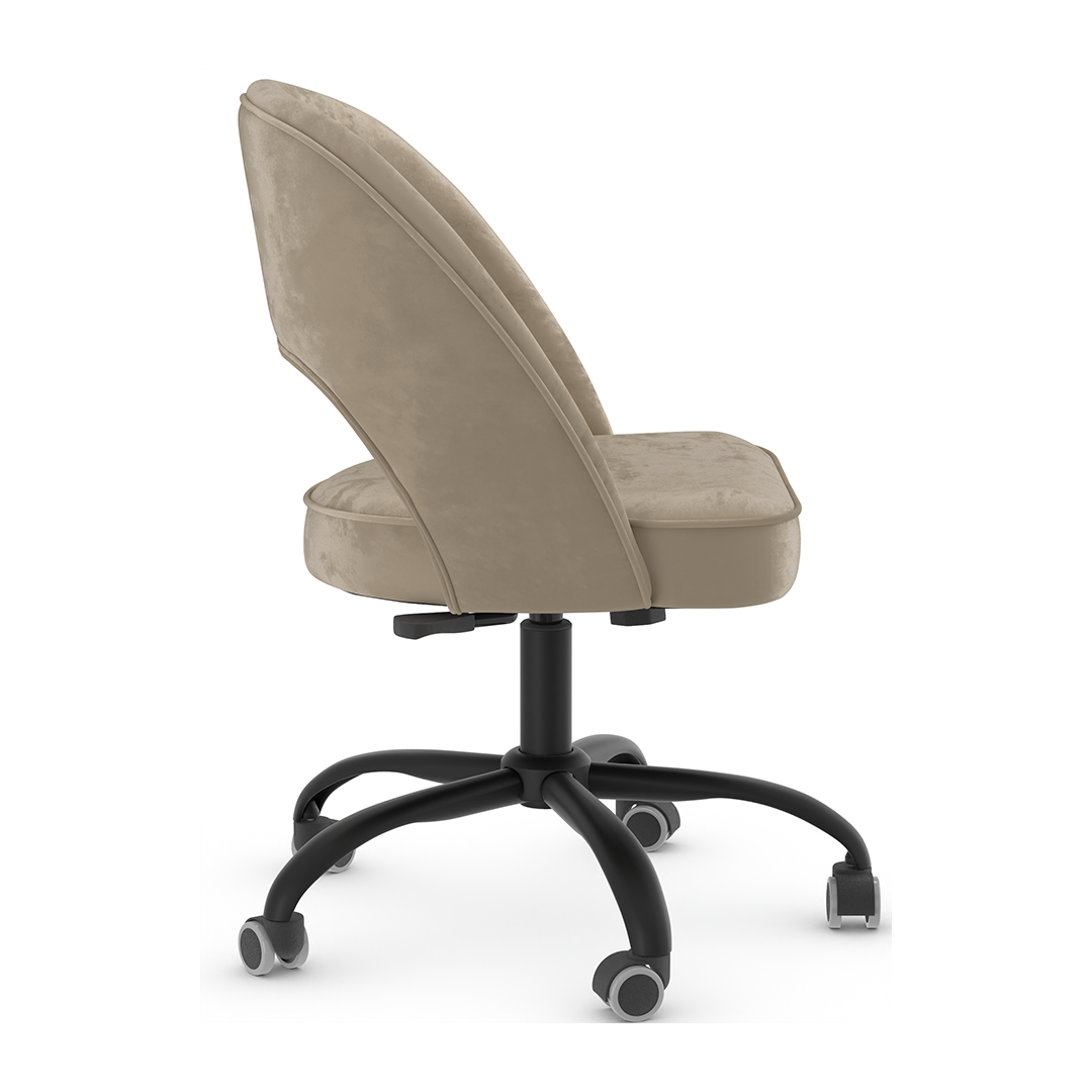 Boucle Fabric Home And Office Chair With Black Frame - Sandley