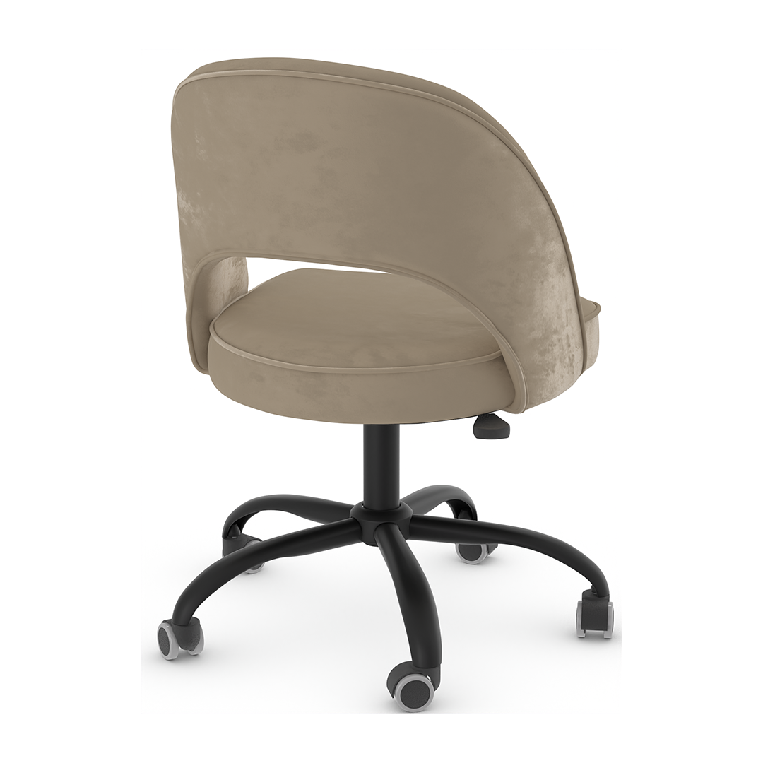 Boucle Fabric Home And Office Chair With Black Frame - Sandley
