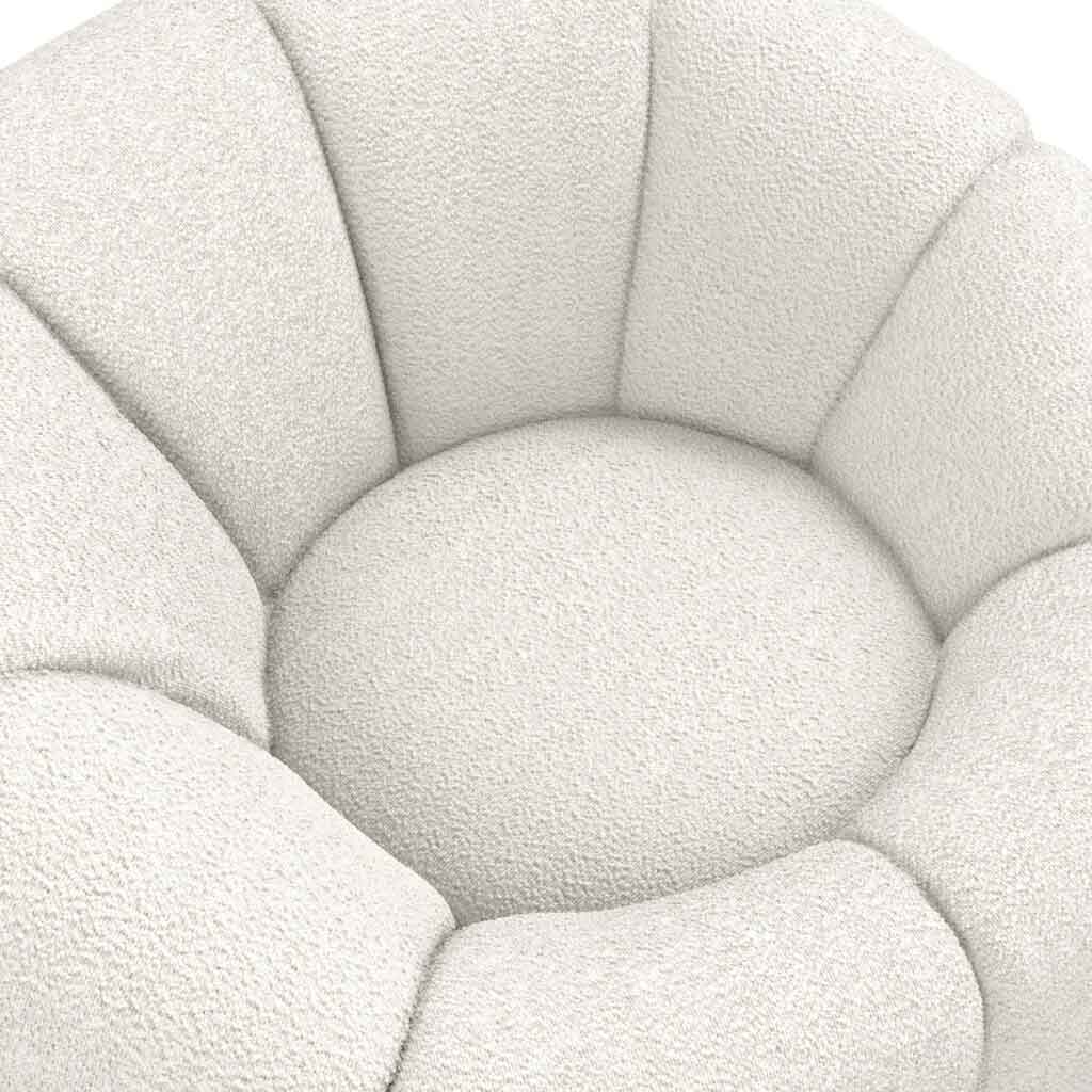 Boucle Fabric Swivel Chair - Nao
