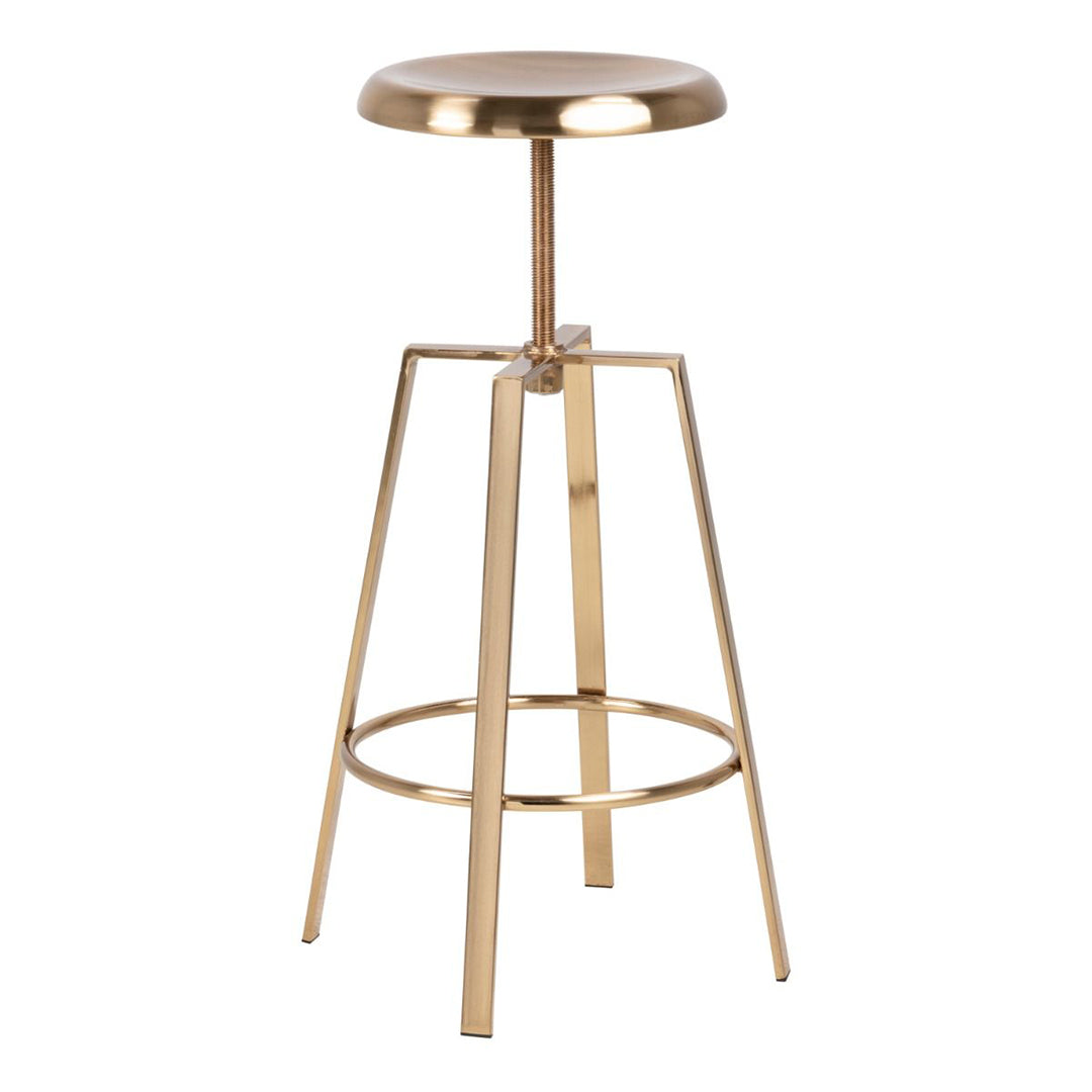 Brushed Steel Bar Stool Without Back - Goose