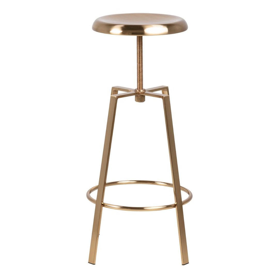 Brushed Steel Bar Stool Without Back - Goose