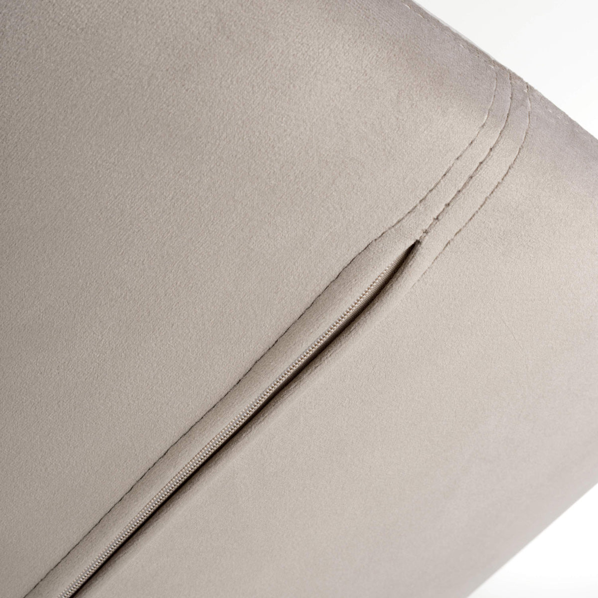 Brushed Velvet Bar Stool With Brushed Stainless Steel Circular Base - Sigma