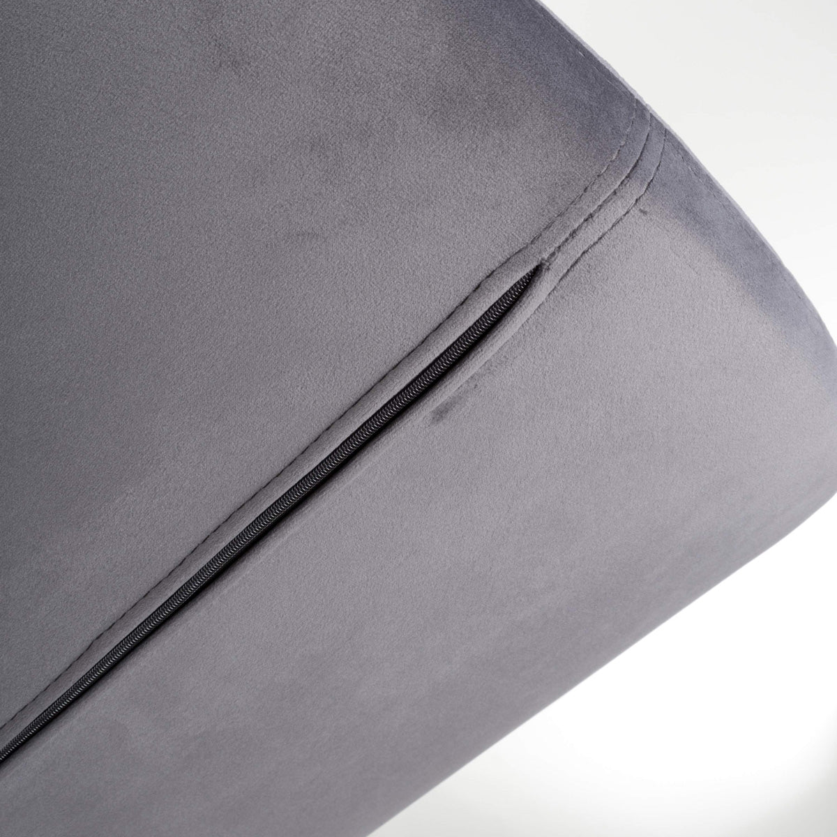 Brushed Velvet Bar Stool With Brushed Stainless Steel Circular Base - Sigma