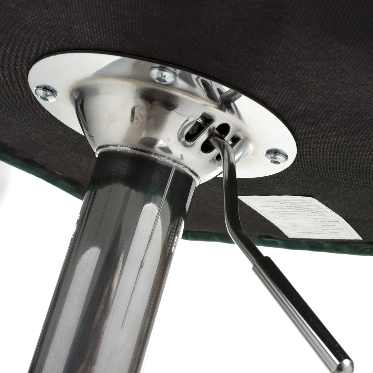 Brushed Velvet Bar Stool With Brushed Stainless Steel Circular Base - Sigma