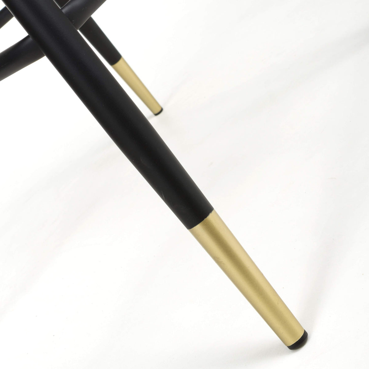 Brushed Velvet Bar Stools in Set Of 2 With Black Metal Tapered Legs - Savanna