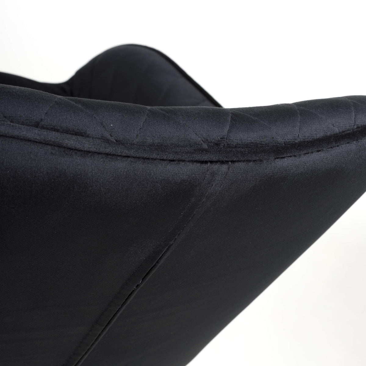 Brushed Velvet Bar Stools in Set Of 2 With Black Metal Tapered Legs - Savanna