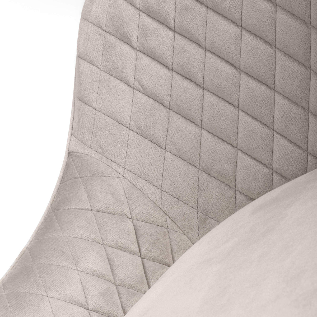 Brushed Velvet Bar Stools in Set Of 2 With Black Metal Tapered Legs - Savanna