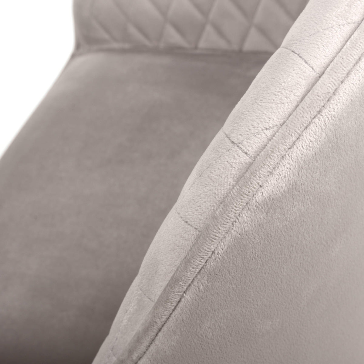 Brushed Velvet Bar Stools in Set Of 2 With Black Metal Tapered Legs - Savanna