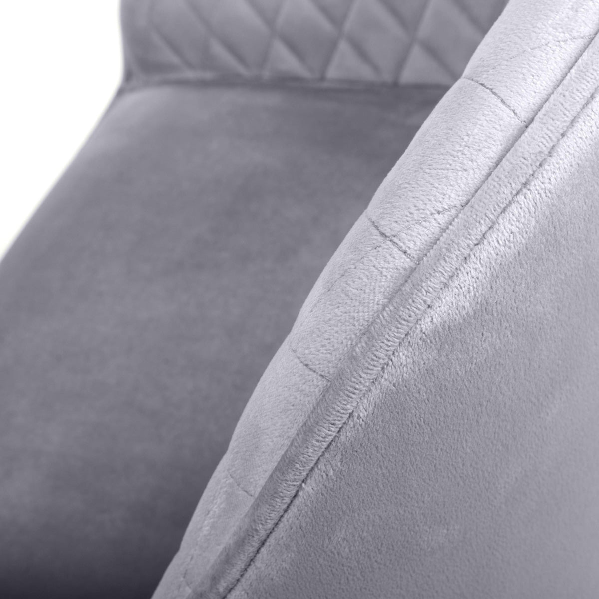 Brushed Velvet Bar Stools in Set Of 2 With Black Metal Tapered Legs - Savanna