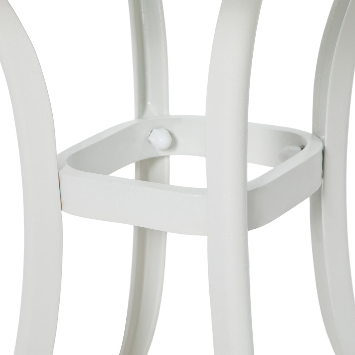 Cast Aluminium Outdoor Garden Bistro Table With Umbrella Hole Square - Velmora