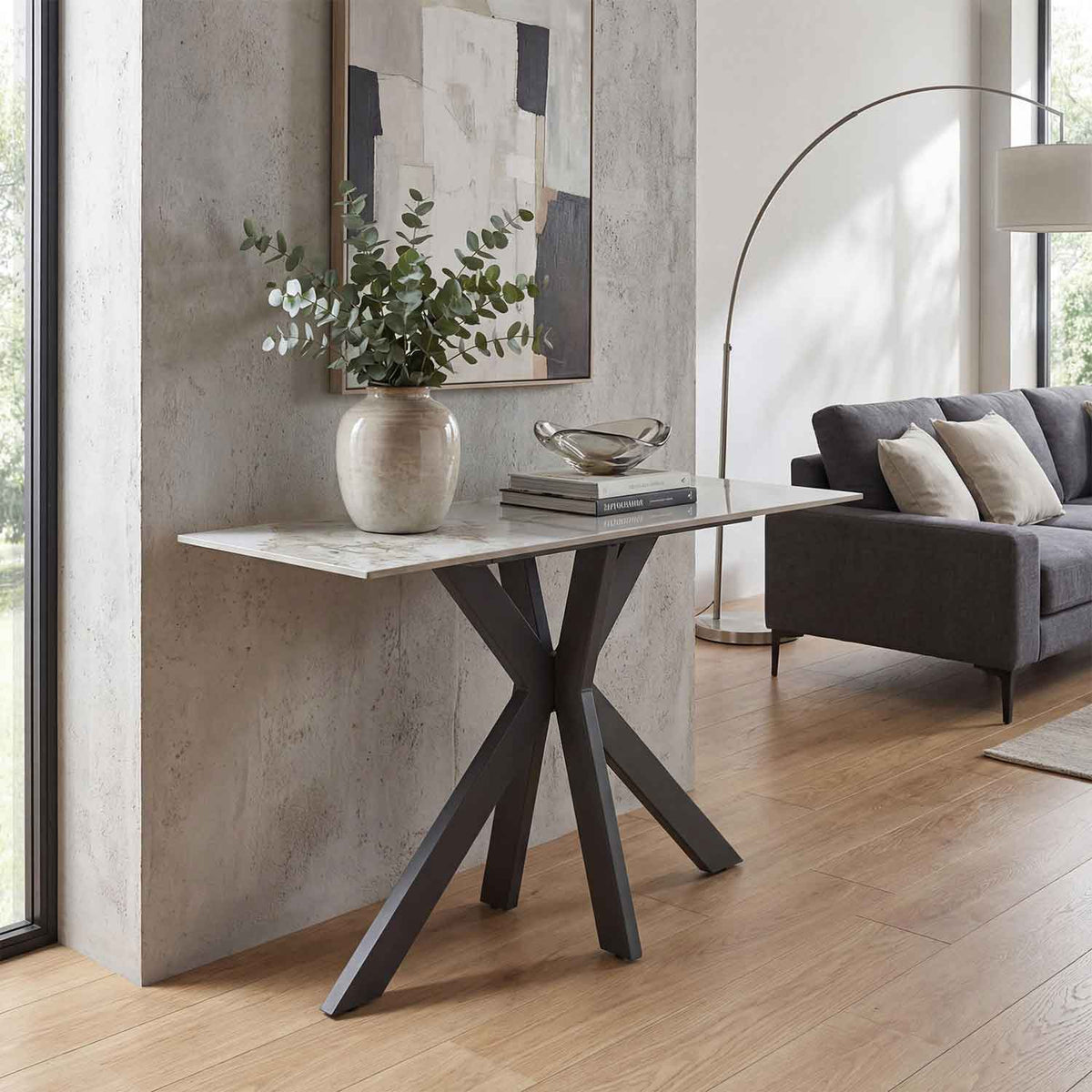 Ceramic Console Table 120cm Wide Rectangular - Tokyo