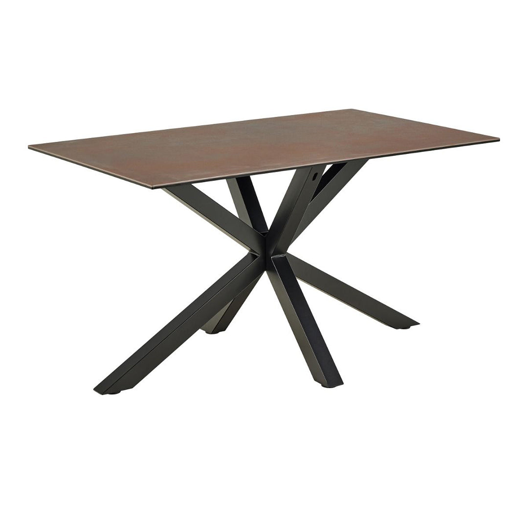 Ceramic Dining Table With 4 Dean Swivel Beige Dining Chairs - Heaven