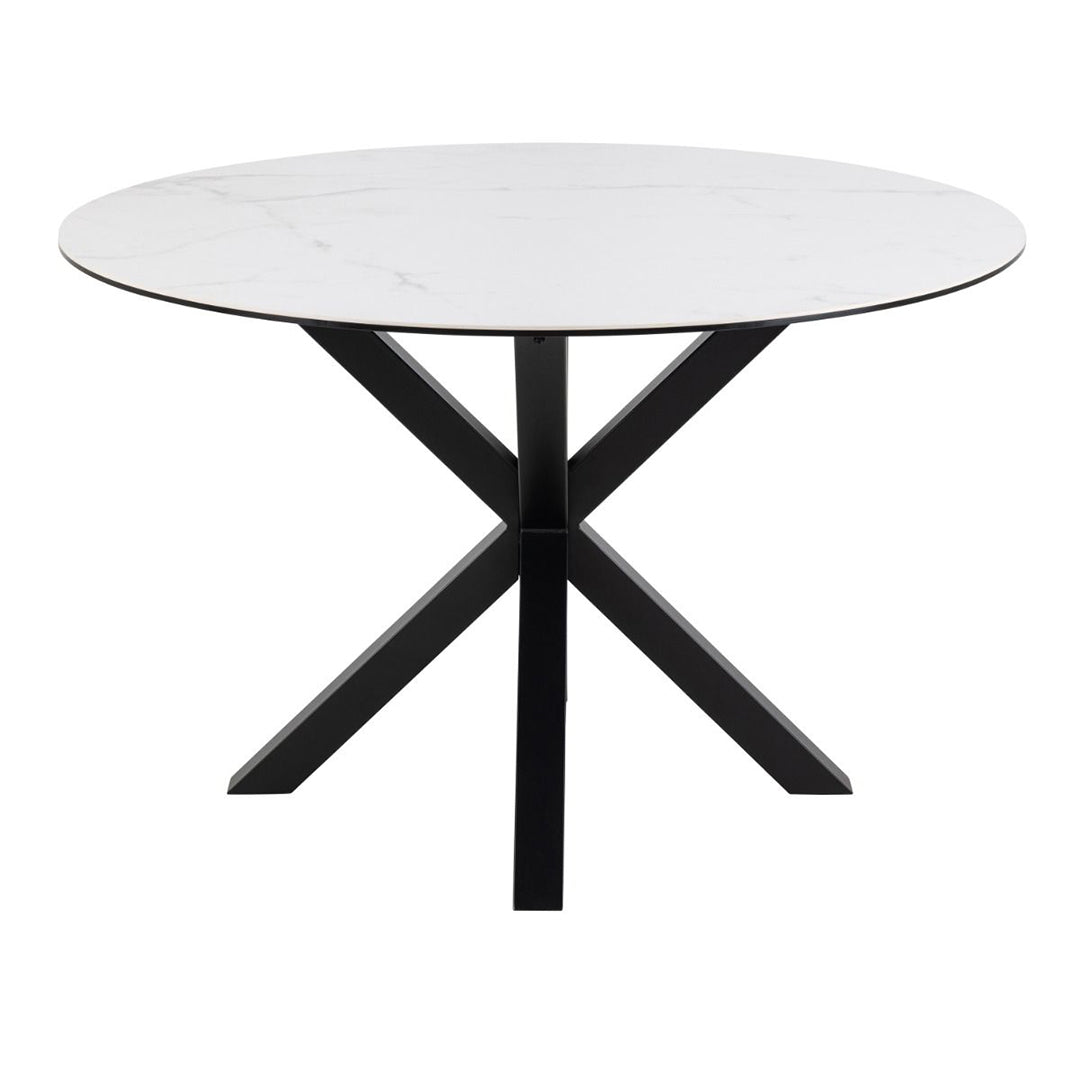 Ceramic Dining Table for 4 People 119cm Wide Round - Heaven