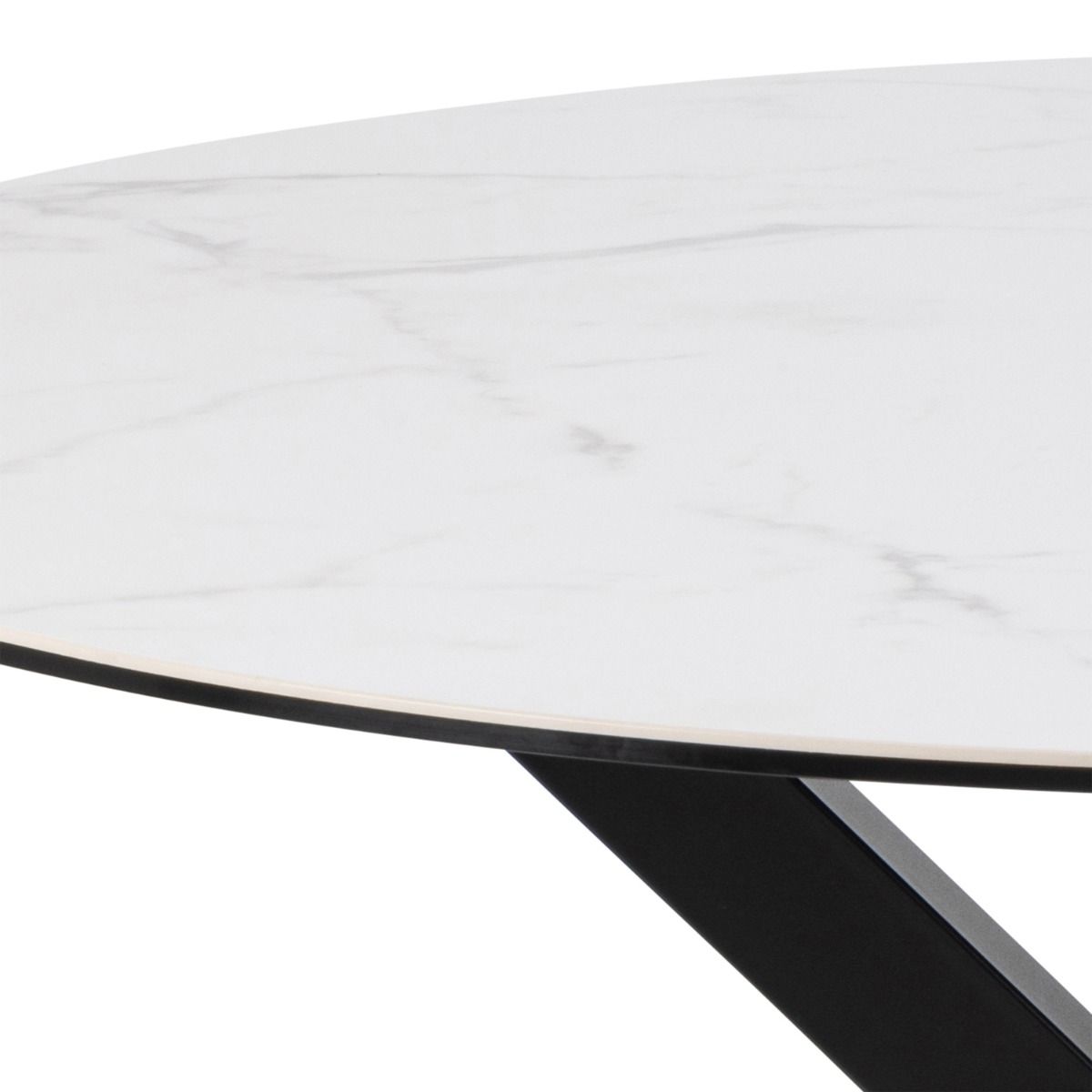 Ceramic Dining Table for 4 People 119cm Wide Round - Heaven