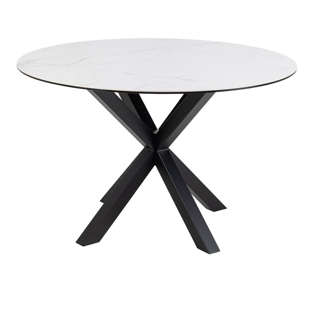 Ceramic Dining Table for 4 People 119cm Wide Round - Heaven