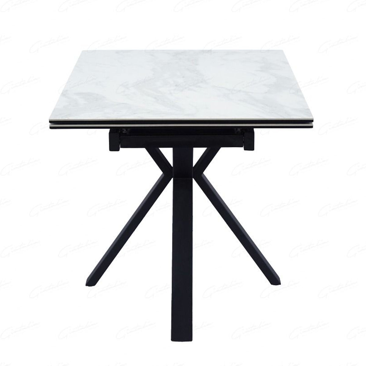 Ceramic Dining Table for 4 to 6 People Extending - Amari