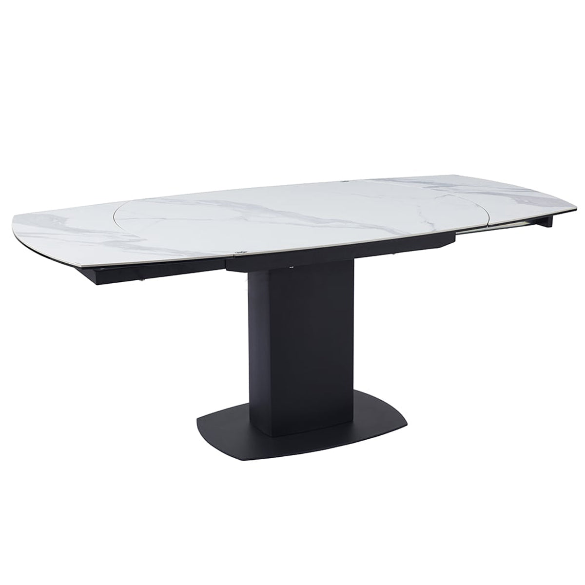 Ceramic Dining Table for 4 to 6 People Extending With Swivel Function - Ritz