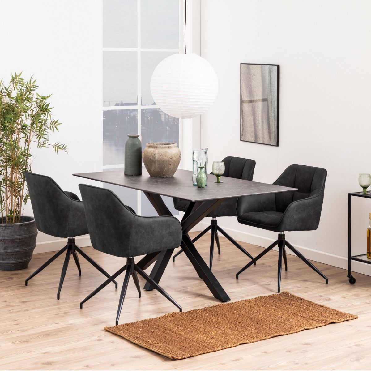 Ceramic Dining Table for 6 People 160cm Wide Rectangular - Heaven