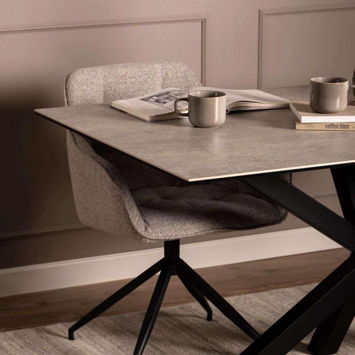 Ceramic Dining Table for 6 People 160cm Wide Rectangular - Heaven