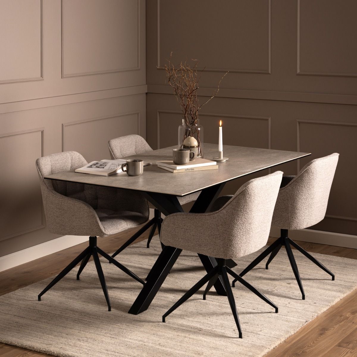 Ceramic Dining Table for 6 People 160cm Wide Rectangular - Heaven
