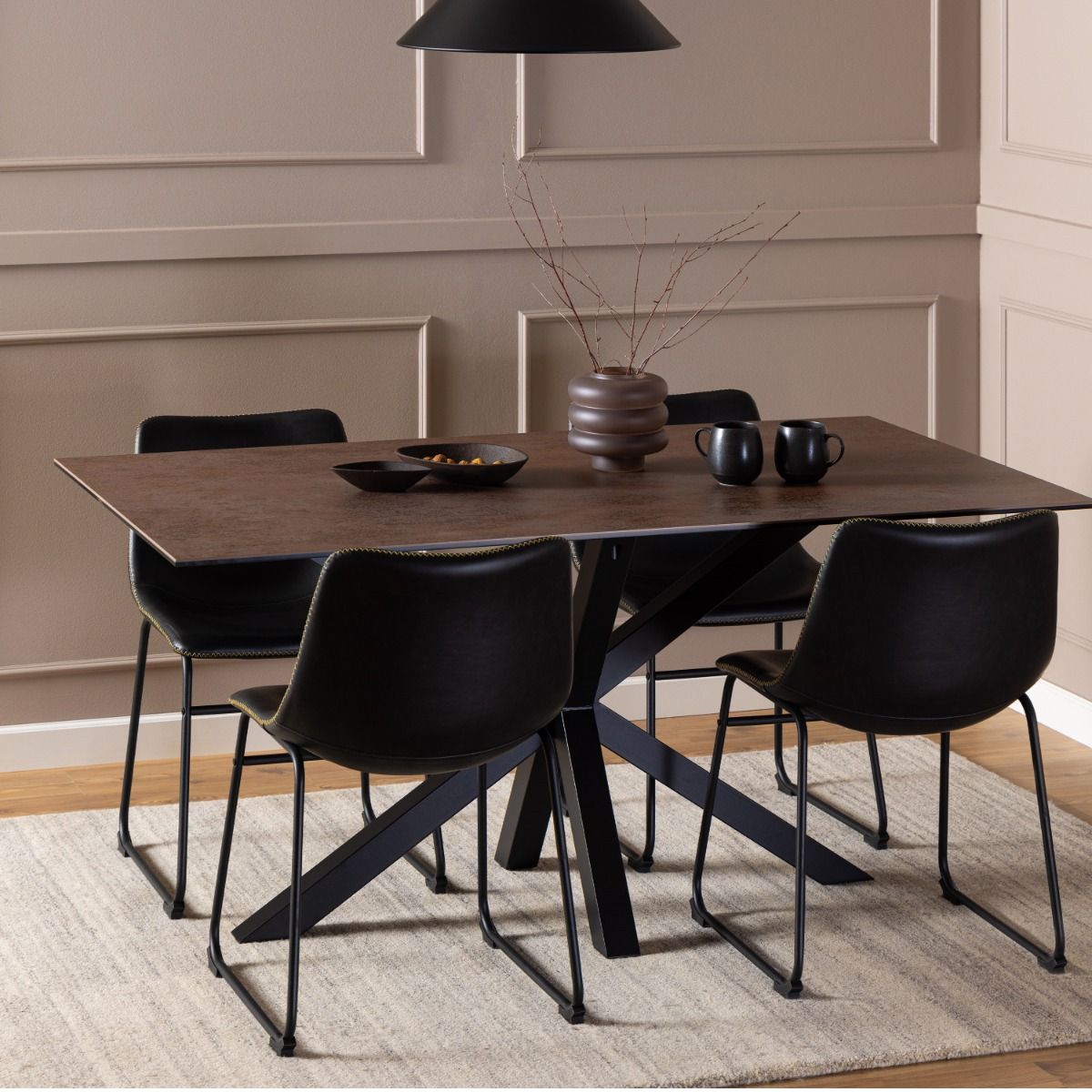 Ceramic Dining Table for 6 People 160cm Wide Rectangular - Heaven