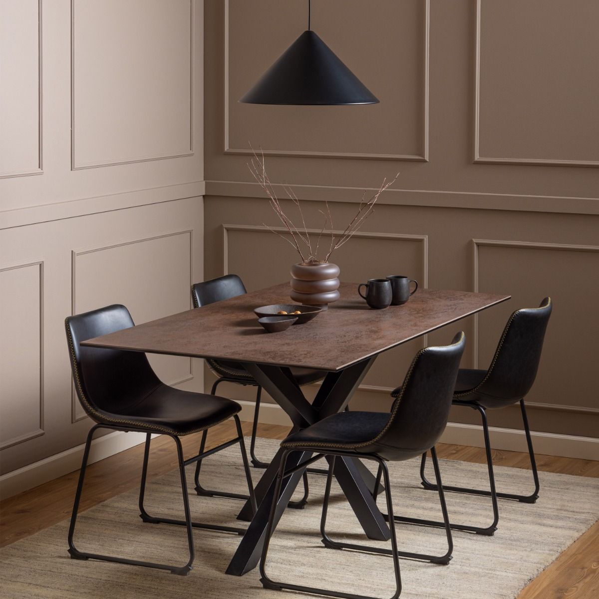 Ceramic Dining Table for 6 People 160cm Wide Rectangular - Heaven