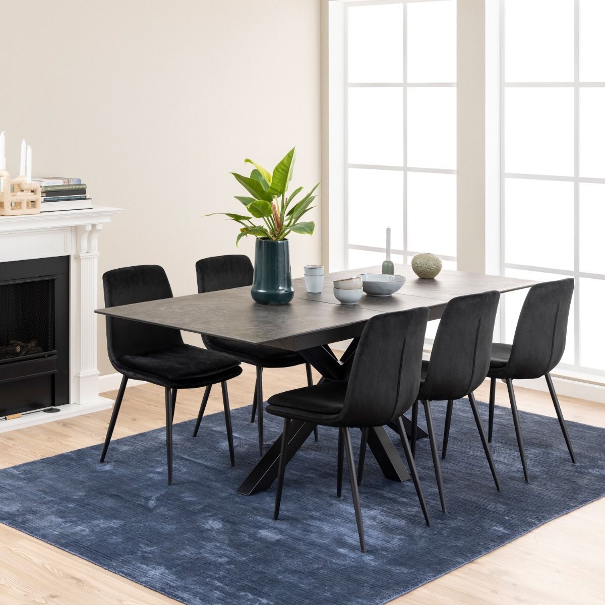 Ceramic Dining Table for 6 to 8 People 168cm Wide Extending - Heaven