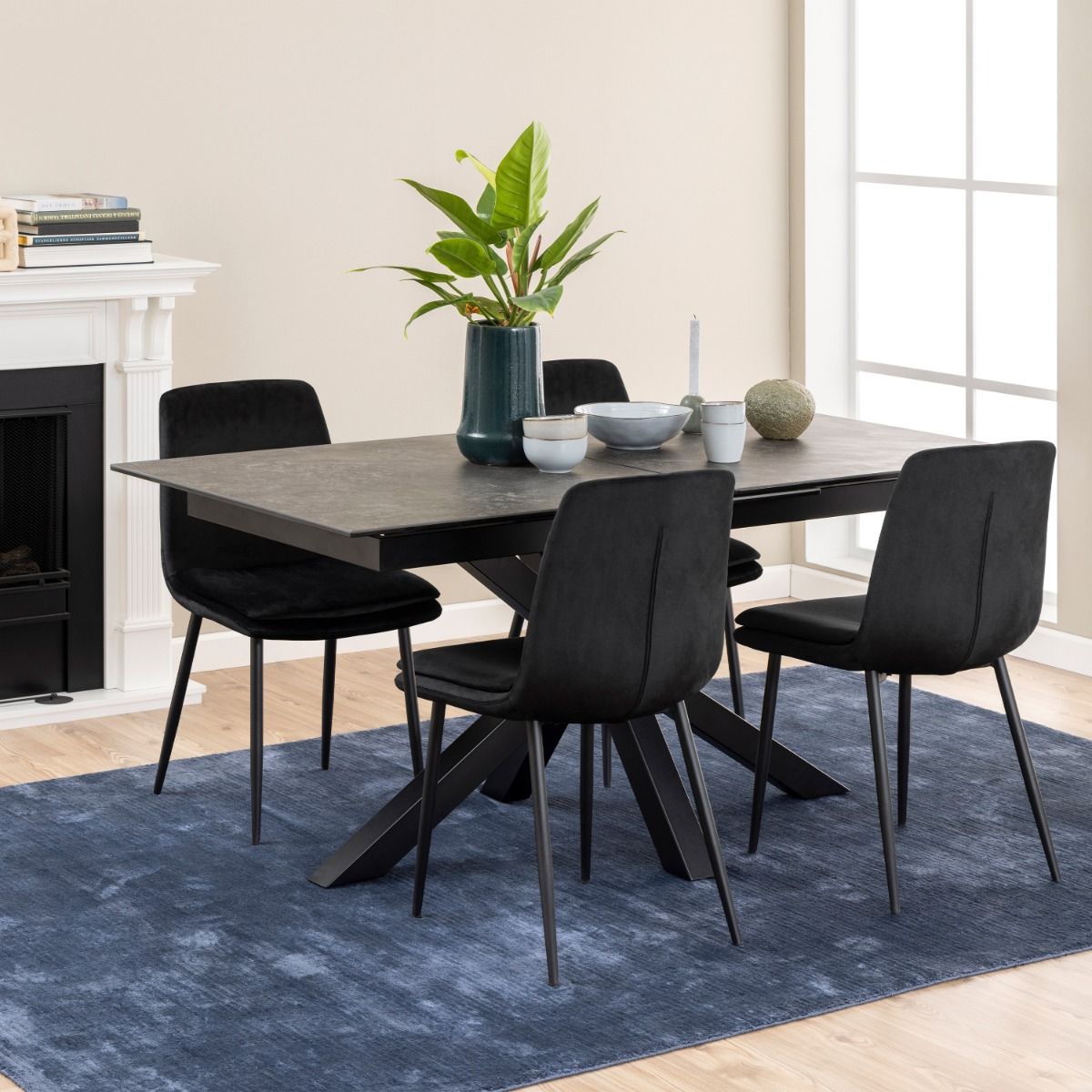 Ceramic Dining Table for 6 to 8 People 168cm Wide Extending - Heaven