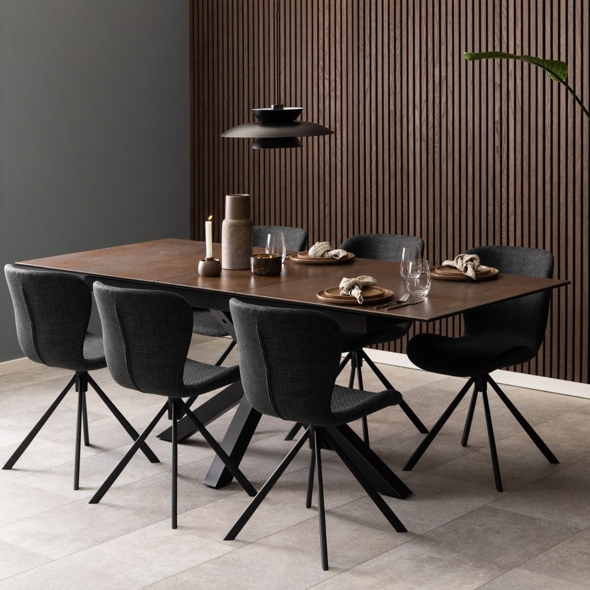 Ceramic Dining Table for 6 to 8 People 168cm Wide Extending - Heaven
